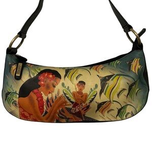 Hand-Painted Leather Shoulder Bag from ICON Los Angeles